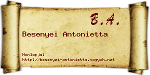 Besenyei Antonietta névjegykártya